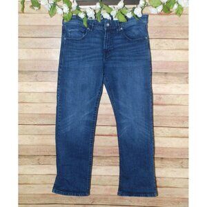 TX AXEL Mens Dark Wash Blue Jeans Size 34X32 Slim Boot Cut Western Casual